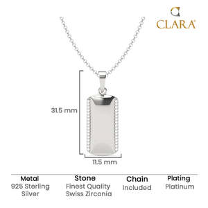 Compre Collares con Colgantes de Plata de Ley 925 para Hombres y Niños, con Patrón Geométrico en Rodio, Oro de 18k, Circonita, Diamante, Perla, Oro Rosa, a la Moda - Product Image 5
