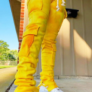 Pantalon de survêtement en velours léger et empilé - Product Image 1