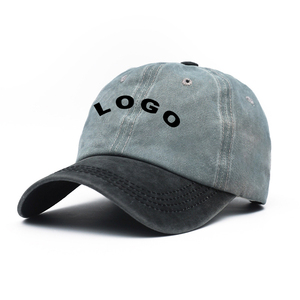 Chapeau de lavage à l'acide Vintage & chapeau en denim en détresse & chapeau de baseball personnalisé unisexe, polyester/coton broderie logo chapeaux de baseball - Product Image 1