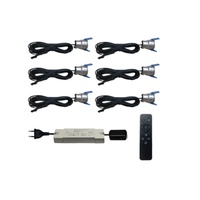 Projecteurs LED 8 pièces par ensemble, télécommande, 12V DC, étanches, à intensité variable, pour véranda, jardin, terrasse, toits, abri de voiture