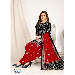 Elegante Traje Patiala de Algodón con Diseño Tradicional Punjabi Estampado Digital para Mujer - Product Image 6