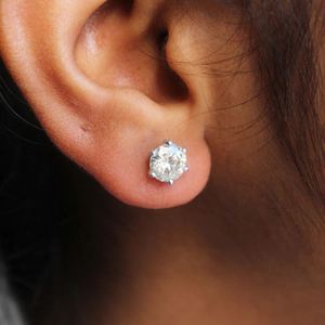 ต่างหูเพชรโมอิสชุบทองสำหรับผู้หญิงขายส่ง925เงินสเตอร์ลิงเครื่องประดับสำหรับงานปาร์ตี้โรแมนติก - Product Image 3