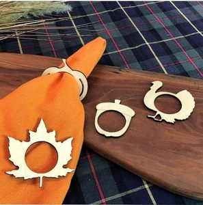 Servilletero de madera de hoja de calabaza y gallina Premium para decoración de mesa invitado personalizado para decoración de mesa perfecta Impresione a su invitado - Product Image 6