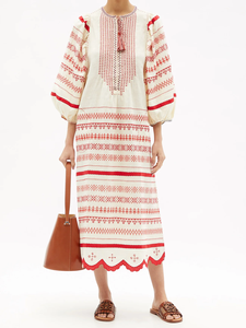 ชุดเดรสยูเครนสำหรับผู้หญิงชุดเดรสแฟชั่นปักลายระบายอากาศได้ดี - Product Image 2