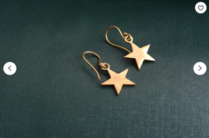 Best Fashionable Trendy Dainty Star Brass Drop <b>Earring</b> Minimal 18k <b>Gold</b> Plated Cute minimal Wholesale <b>Dangle</b> <b>Earring</b> For Women - Product Image 4