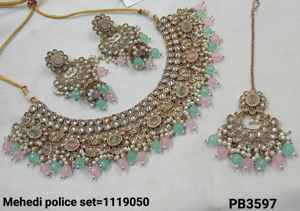 สร้อยคอชุบทองโบราณสวยงามลูกบาศก์เพทายคริสตัลตุ้งติ้งตุ้งติ้งเครื่องประดับสร้อยคอแต่งงานพร้อมต่างหูสำหรับผู้หญิง - Product Image 4