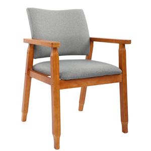 Silla de Oficina Ejecutiva Moderna con Estructura de Madera, Altura Ajustable Manualmente, Movimiento Oscilante, para Uso en Interiores y Exteriores - Product Image 1