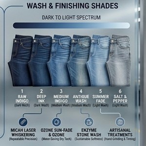 กางเกงผู้ชายสั่งตัดพิเศษ ผ้าทอเนื้อแน่น ทรงกลางเอว ซิปหน้า ปักลาย ตกแต่งอย่างดี น้ำหนัก 13 ออนซ์ ทรงปกติ กันน้ำ ระบายอากาศได้ดี สไตล์ไฮสตรีท - Product Image 4