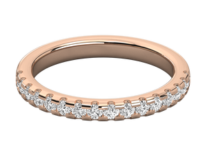 Alliance de mariage pour femme, ronde, en or massif 14 carats, avec diamant naturel, bague de fiançailles avec certification IGI et style classique - Product Image 4