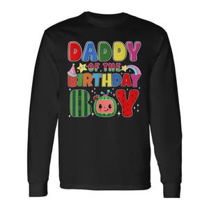T-shirt promozionale a maniche lunghe coordinata per la famiglia Melon, modello Daddy of the Birthday Boy - Product Image 1