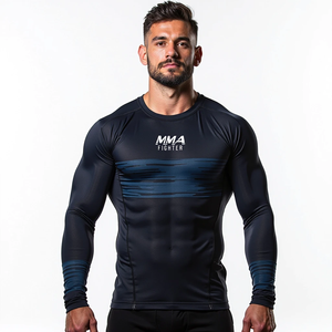 Venta al por mayor Elite Custom BJJ Rash Guards Entrenamiento de gimnasia de alto rendimiento Ropa de MMA personalizada para deportes de combate Durable - Product Image 3