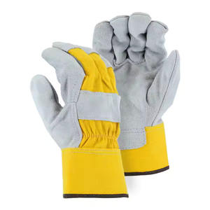 Vaca Split Industrial Heavy Duty Garden Resistente a cortes Seguridad Protección Calentado Trabajo Mano Guantes de construcción de cuero - Product Image 5