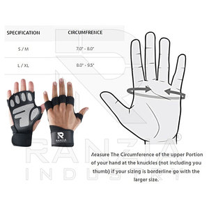 Almohadilla de Palma antideslizante de agarre de gimnasio de neopreno ajustable Unisex para levantamiento de pesas y entrenamiento de fuerza WOD Fitness Safety WOD Grips - Product Image 6