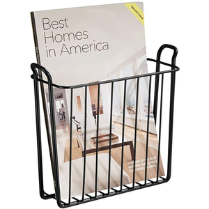 ที่แขวนนิตยสารและแฟ้มเอกสารแบบลวดโลหะ สีดำ ดีไซน์เรขาคณิต สำหรับใช้ในบ้านและสำนักงาน - Product Image 4