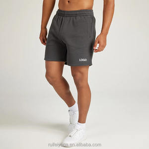 Pantalones cortos deportivos para hombre con logotipo personalizado OEM, transpirables, impermeables, holgados, para gimnasio, playa, diseño de patrón sólido, cintura media - Product Image 6