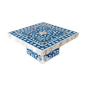 ที่วางเค้กเรซินทรงสี่เหลี่ยมประดับมุกฝังลายดอกไม้ออกแบบได้ตามต้องการ - Product Image 1