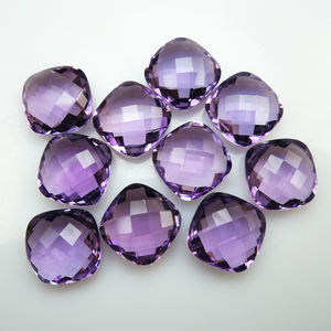 Natural Color <b>Purple</b> Amethyst Gemstone <b>Cushion</b> Size 8X8MM Custom Jewelry Stone Amethyst Faceted Cut Brazilian Stone For Sale OEM - Product Image 6