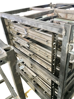 Chariot d'atelier pliable en acier robuste personnalisable OEM avec roues pivotantes, antirouille, 2 tiroirs verrouillables