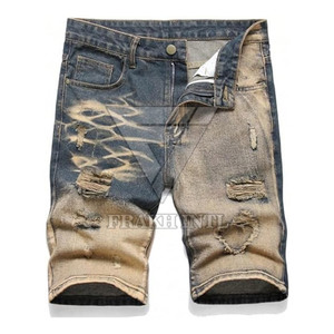 กางเกงยีนส์ขาสั้นของผู้ชายกางเกงขาสั้นออกแบบได้ตามต้องการ - Product Image 1