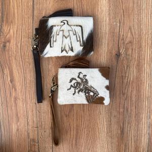 Novedad de 2025, bolso de mano de cuero de vaca genuino de estilo occidental para mujer, billetera con borlas y grabado láser, billetera Vintage RFID - Product Image 4