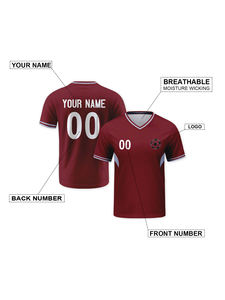 เสื้อเจอร์ซีย์ฟุตบอลแบบสั่งทำสำหรับผู้หญิงผู้ชายและเยาวชนเสื้อฝึกซ้อมฟุตบอลสีแดงแบบเฉพาะตัวพร้อมชื่อหมายเลขคนรักฟุตบอลของขวัญสำหรับแฟน - Product Image 6