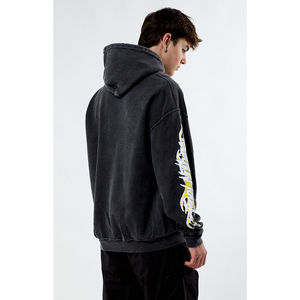 Sweat-shirt à capuche oversize pour homme Loveless Life, noir, streetwear, 100% coton, tissu molletonné français, coupe ample, vêtement de printemps - Product Image 3