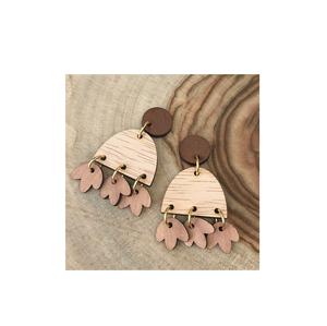 Pendientes de Madera Personalizados para Fiesta de Boda, Joyería Hecha a Mano, Venta Caliente, Nueva Moda - Product Image 2