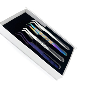 Eyelash Extension Tweezers Stainless Steel Custom Colored <b>Precision</b> Point Toothed Anti-Static Customizable Volume Lash - Product Image 3