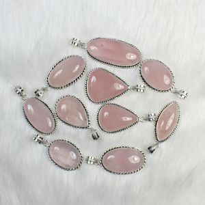 Quartz Rose Naturel Pendentif Pierres Précieuses Lisse Poli À La Main En Vrac Designer Collet Pendentif Bijoux - Product Image 4