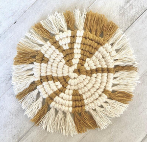 Sous-verres en macramé en coton faits à la main pour le bureau, sous-verres en corde, dessous de tasse, prix de gros en provenance d'Inde, qualité supérieure - Product Image 2