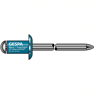 Remache Ciego GESIPA PolyGrip con Vástago de Acero Inoxidable, Tamaño 4.8 x 10 mm, Paquete de 50 Piezas - Product Image 3