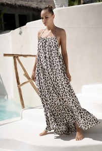 2023 New Arrivals <b>Summer</b> Fashion Clothing Women Casual Bohemian Floral Long Maxi <b>Dress</b> Tie Dye <b>Boho</b> Gypsy Chic Satin Silk Fabric - Product Image 4