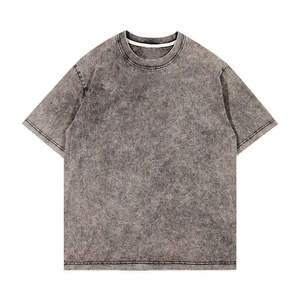 Camiseta de Algodón 100% de Alta Calidad con Lavado Ácido para Hombre, Corte Holgado, Personalizable, Lisa, con Serigrafía, Duradera - Product Image 4