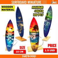Planche de surf en bois miniature 15cm pour décoration et cadeau souvenir