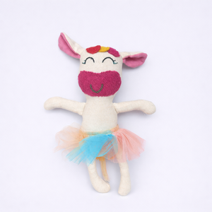 Muñeca de cerdita para niñas con falda bordada, personalizable, ODM, poliéster, juguete de cumpleaños, relleno de algodón PP, muñecas para bebés - Product Image 1