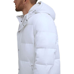 Nouvelle arrivée 2024 Veste matelassée brillante pour homme d'hiver avec col montant Imprimé personnalisé à capuche Épaisseur standard - Product Image 6