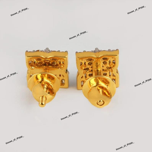 Pendientes de Plata 925 con Moissanita en Racimo, Baño de Rodio, Diseño de Lujo, Brillantes, para Bodas y Uso Diario - Product Image 3