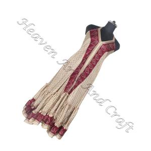 ชุดเดรสโบฮีเมียนสำหรับผู้หญิงเดรสลำลองผ้าไหมส่าหรีสไตล์วินเทจแขนกุดพิมพ์ลายพื้นเมืองสำหรับฤดูร้อน - Product Image 5