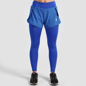 Shorts de compression en tricot bleu électrique - Product Image 1
