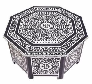 MEUBLES EN INCRÉATION D'OS Design moderne Armoire en os véritable avec 7 tiroirs pour salon cabine en incrustation d'os RÉALITÉ FAIT À LA MAIN - Product Image 1