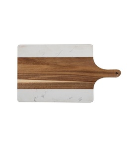 Tabla de cortar de bambú y madera grande rectangular natural con lavavajillas de cocina seguro con personalizable - Product Image 5