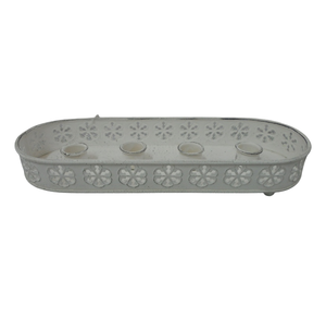 Support de Table en Fer Décoratif Blanc pour la Décoration de la Maison, Bougeoir Personnalisé Fait Main en Vrac - Product Image 1