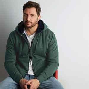 เสื้อฮู้ดซับในเชอร์ปาของผู้ชายอบอุ่นอบอุ่นด้วยเทคนิคซักถักแบบยั่งยืนสำหรับการตั้งค่าแบบสบายๆ - Product Image 5