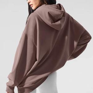 Sudadera Extra Grande para Mujer, Tejido Grueso de Felpa Francesa, Estilo Urbano, Logotipo Personalizado, Hombros Caídos, Capucha con Logotipo Frontal para Invierno - Product Image 6