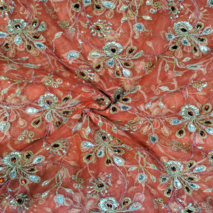 Superior Quality Stunning Fashion Nigerian Mesh <b>Fabric</b> 5 Yard <b>Net</b> Lace <b>Fabric</b> With Exclusive Pattern Work For Wedding Wear - Product Image 3