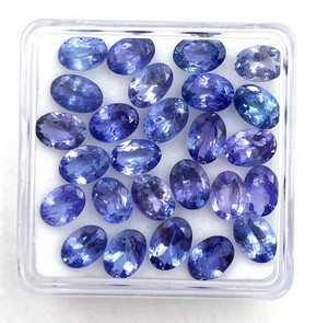 พลอยแทนซาไนต์ธรรมชาติทรงรีขนาด5x7มม. สำหรับทำเครื่องประดับหินคุณภาพสูงปรับเทียบแทนซาเนียโดยผู้ค้าส่งชาวอินเดีย - Product Image 4