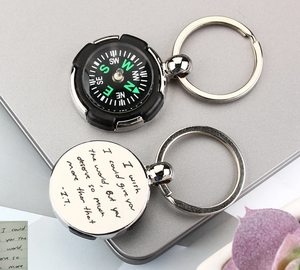 Brújula de neumático pequeño, brújula de accesorio clave, brújula de reloj de sol, regalo de aniversario, regalos de marido, regalo de parejas, regalos de Navidad - Product Image 1