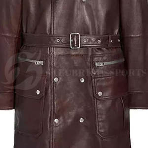 Soft Elegant <b>Men's</b> Long Leather Down Coat with 80% Down Filling Breathable Winter Fashion Warm for Business & Casual Wear - Product Image 4