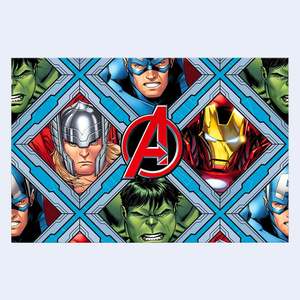 Mantel de Plástico de los Vengadores 1.2X1.8M Decoración para Fiestas Paquete de 2 Piezas - Product Image 1