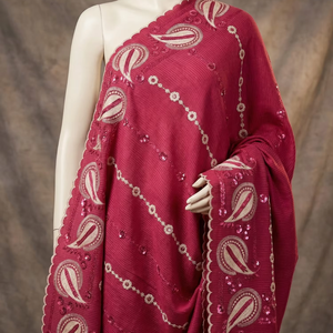 Hijabs de Algodón Voile AHE al por Mayor para Mujer, con Bordado Floral y Pedrería, Transpirables, Estilo Dubái, para Uso Diario Islámico - Product Image 3